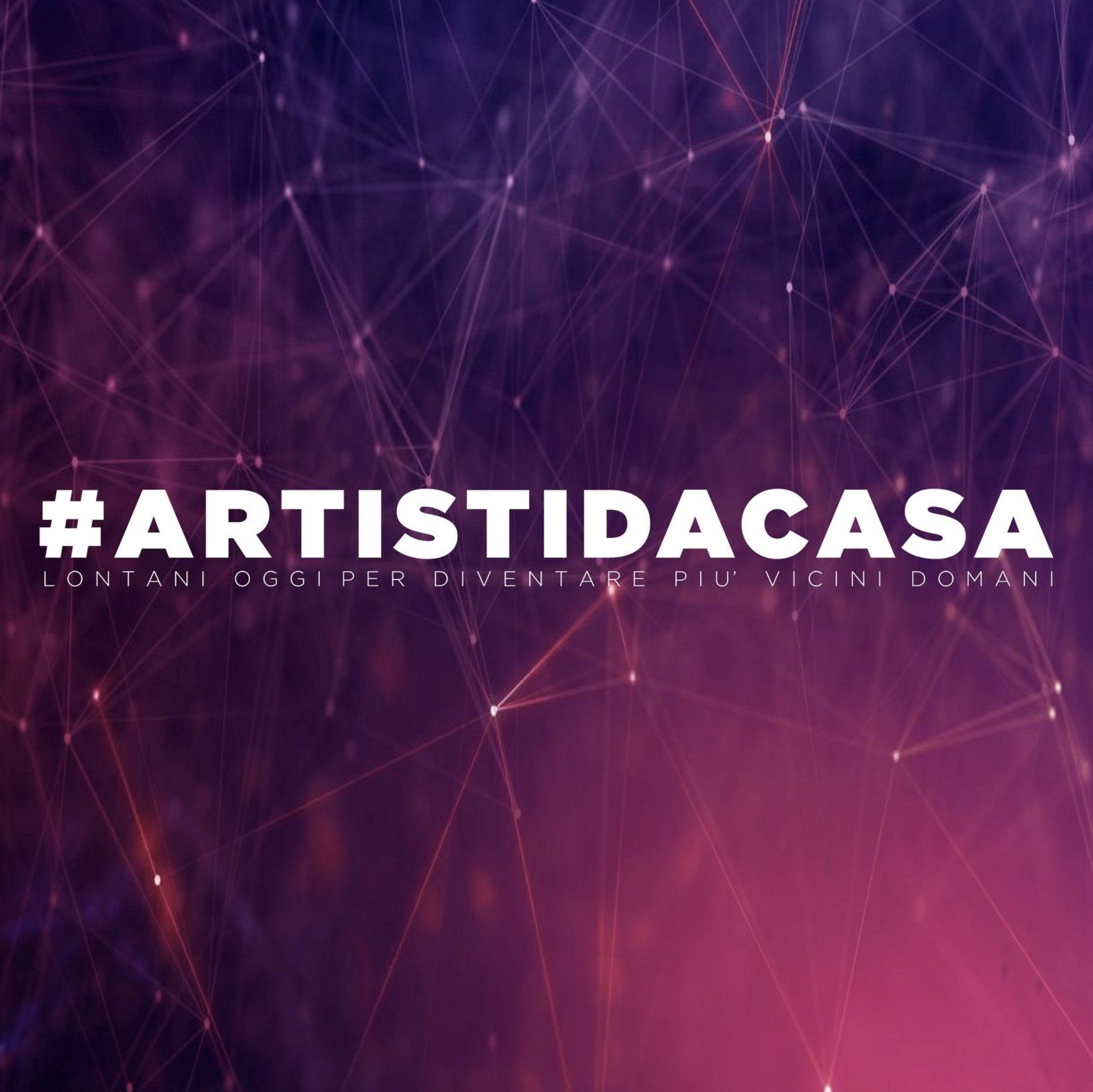 Locandina di #ARTISTIDACASA, lo show virtuale ideato da Nikola Previti