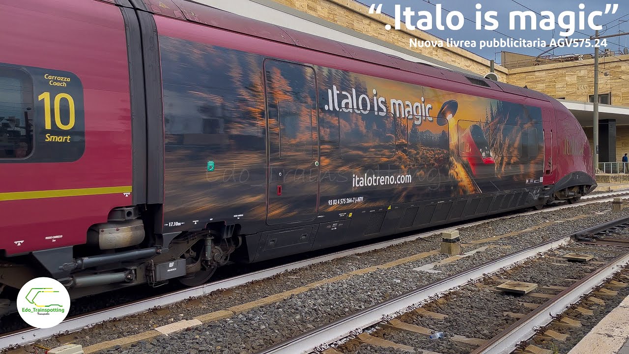 Treno Italo con la livrea “Italo is magic”, il payoff ideato da Nikola Previti