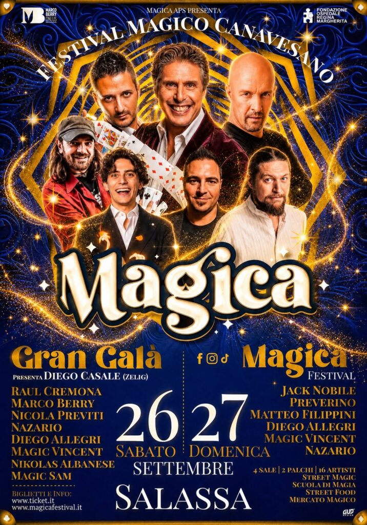 Magica Festival 2026 a Salassa: Nikola Previti al Gran Galà della Magia